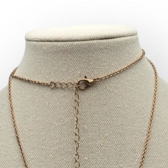 Boho Mandala Teardrop Pendant Necklace - Picture 7 of 8